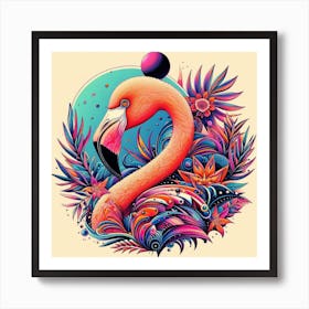 Lovely Flamingo Art Print