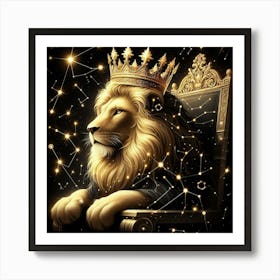 Zodiac Lion 13 Art Print