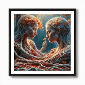 Two Lovers In The Forest 2 Art Print