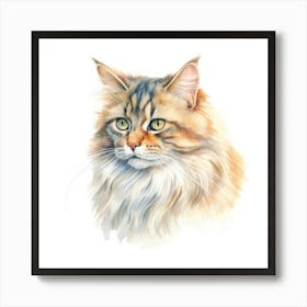 Siberian Cat Portrait 1 Art Print