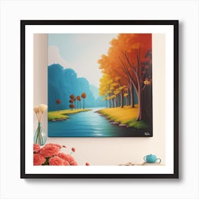 Autumn Landscape Painting Art Print