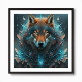 Wolf In The Rain 1 Art Print