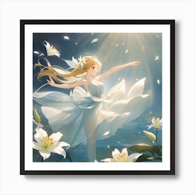 Lily Girl Art Print