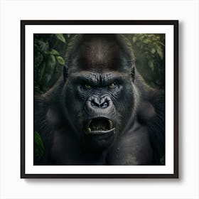 Gorilla In The Jungle 1 Art Print