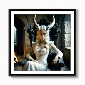 Vintage Dragon Queen Art Print