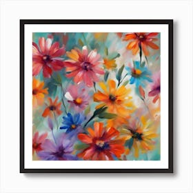 Colorful Flowers 4 Art Print