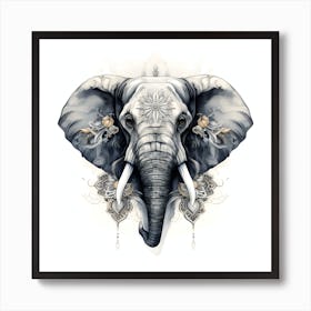 Elephant Series Artjuice By Csaba Fikker 015 Art Print