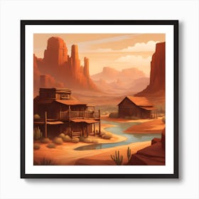 Western Town Art Print