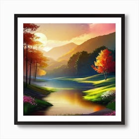 Landscape Painting 110 Art Print