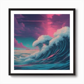 Wave In The Sky Art Print
