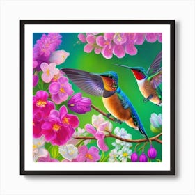 Hummingbirds 1 Art Print