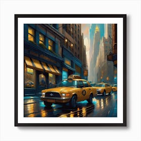 Urban Taxi Art Print