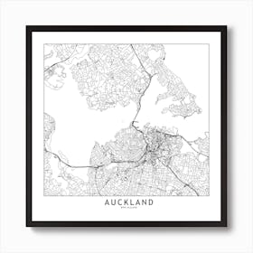 Auckland Map Art Print