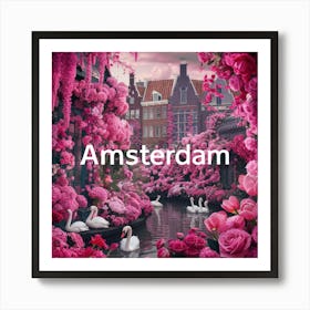 Flower Garden Amsterdam Pink (4) Art Print