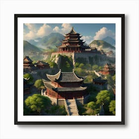 Chinese Village 9 Art Print