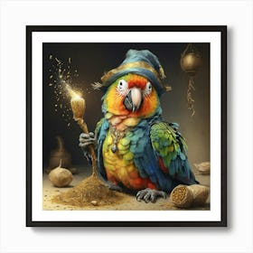 Wizard Parrot Art Print