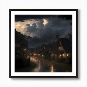 Dreamshaper V7 It Is The Beautiful Rural Village And The Black 0 (1) Art Print