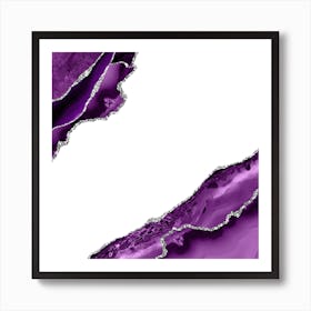 Purple & Gold Agate Texture 27 Poster