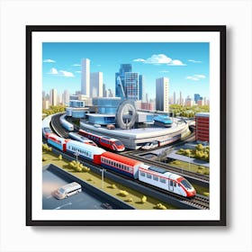 Futuristic City 8 Art Print