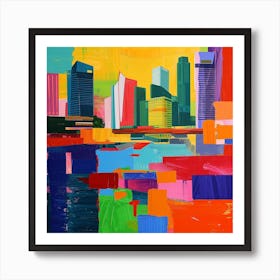Abstract Travel Collection Singapore 4 Art Print