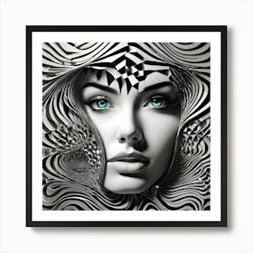 Zebra Head 1 Art Print