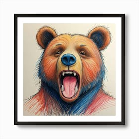 Bear Drawing 1 Art Print