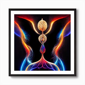 twin flames shadow Art Print