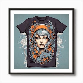 Leonardo Diffusion Xl Tshirt Design With Artwork 0 Art Print