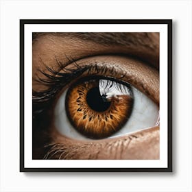 Close Up Of A Brown Eye 1 Art Print