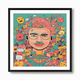 Emoji Man Art Print