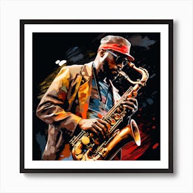 Saxophone Player 3 Art Print