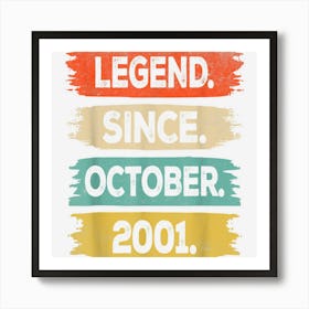 21st Birthday Gifts 21 Years Old Legend Since October 2001 1 Poster