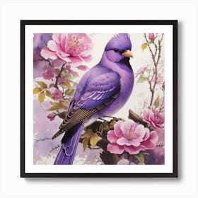 Purple Bird Art Print