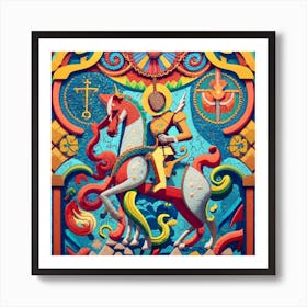 St George And The Dragon Image Art Print