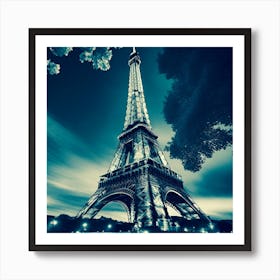 Eiffel Tower At Night 16 Art Print