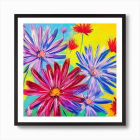 Aster Flowers 15 Art Print