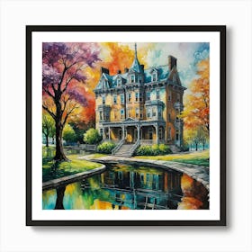 House By The Pond 1 Art Print