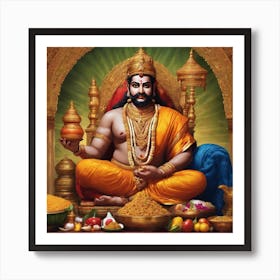 king mahabali illustration art 6 Art Print