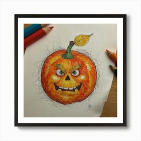 Halloween Pumpkin 13 Art Print