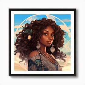 Afro-American Girl Art Print