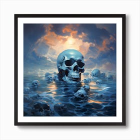 Skulls In The Water 1 Art Print