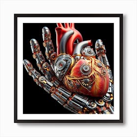 Human Heart With Gears Art Print