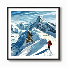 Switzerland Mountaineer Art Print