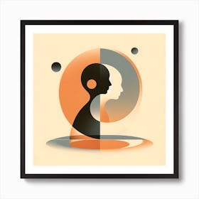 Abstract Portrait Of A Man And Woman Art Print