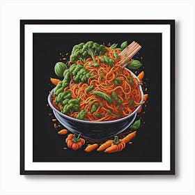 Bowl Of Noodles 1 Art Print