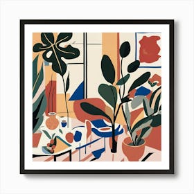 Botanıcal Colorful Matisse Art print Art Print