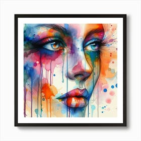 Watercolor Of A Woman 27 Art Print