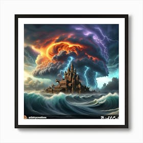 Stormy Castle Art Print