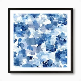 Blue Watercolor Art Print