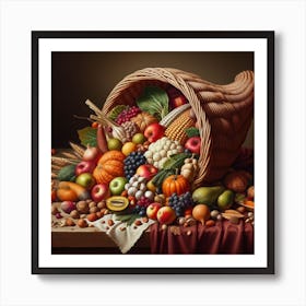 Thanksgiving Basket 2 Art Print